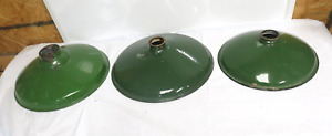 3 Green Porcelain Enamel Industrial Light Shades B 6 