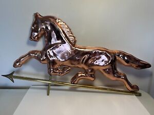 Vintage Copper Running Horse Weathervane Top Topper 29 