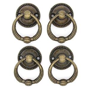 Pcs Vintage Antique Brass Drop Ring Pulls Drawer Ring Handles With Two 6