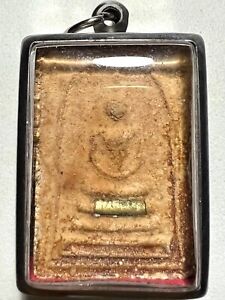 Phra Somdej Lp Prom Rare Old Thai Buddha Amulet Pendant Magic Ancien Idol 50