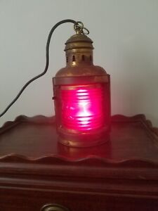Antique Perkins Ship Lantern Electric
