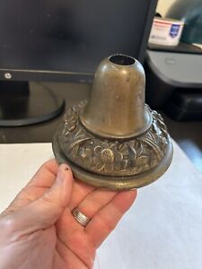 Antique Arts Craft Deco Victorian Brass Wall Sconce Ceiling Light Fixture Canopy