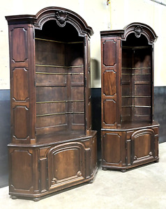 Massive Pair 19th Century Solid Rosewood 107 Corner Cabinets W Details 1820s