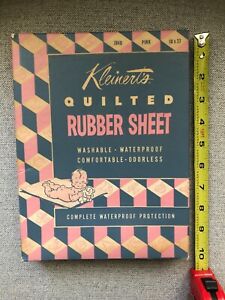 Vintage 1950s Baby Mcm Kleinert S Quilted Rubber Sheet W Box As Is