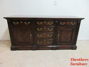 Henredon French Country Distressed Buffet Cabinet Sideboard Sever