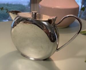 Modernist Teapot Water Carafe Pitcher Silverplate