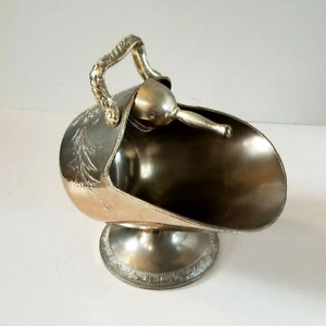 Vintage Silver Plate Sugar Scuttle With Scoop Tarnish Resistant Japan