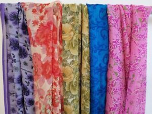 Pure Silk Fabrics Lot Grab Bag Mixed Remants Wholesale Fabric Scrap Snippet Sl14
