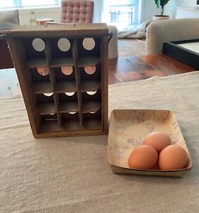 Antique Early 1900s Egg Carrier Wooden Crate