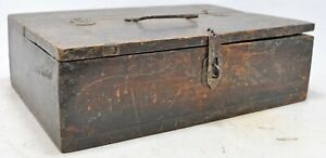 Antique Wooden Small Storage Box Original Old Hand Crafted