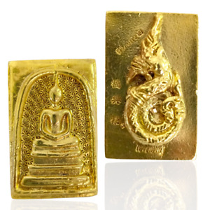 Phra Somdej Lp Wat Rakang Amulet Thai Buddha Wealth Talisman Gold Brass Magic