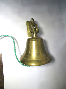 Vintage Brass Wall Mount Small 5 Ships Bell
