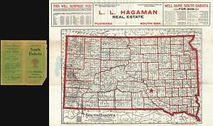 1909 Peterson Promotional Real Estate Map Of South Dakota