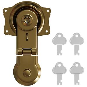 Brass Trunk Lock With Keys Antique Brass Finish Vintage Old Patina Chest Steamer