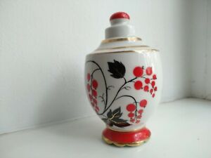 Vintage Porcelain Lomonosov Lfz Tea Caddy Red Currant