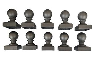 Cast Iron Ball Post Finial Topper For 2 X 2 Square Post 10 In Pack 