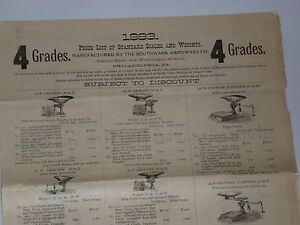 Antique 1880s Scale Catalog Scales For Grocers Butchers Butter Tobacco Tea 