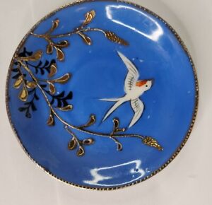 Handpainted Japanese Porcelain Swallow Plates Antique