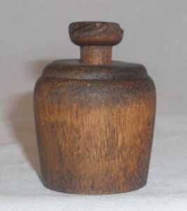 Antique Primitive Small Size Plunger Type Wood Butter Mold Nice Heart Design