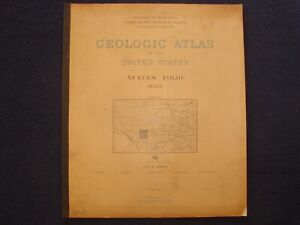 1898 Usgs Geologic Atlas Nueces Texas Folio Maps Large Springs Kickapoo Caverns