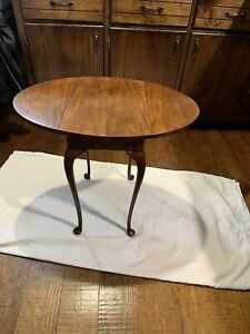 Vintage Baker Furniture Queen Anne Drop Leaf Tea Table