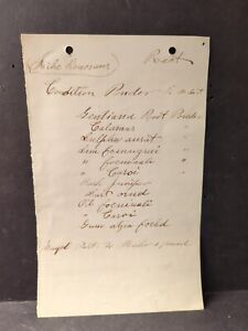 1800s Handwritten Recipe For Condition Powder Veterinary
