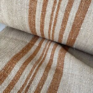 Caramel Stripe Antique Hemp Stair Table Runner By The Yard Onion Dyed Sturdy Up