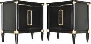 Mcm Nightstands In Black And Gold By Helen Hobey Baker Newly Painted