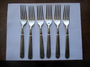 Vintage 1847 Rogers Bros Silver Plate 7 5 Fork Set Of 6 Shell Pattern