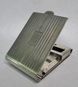 Antique Stamped Napier Sterling Silver Match Holder Box Case Mb504