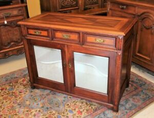French Antique Inlaid Sideboard Server Display Cabinet Living Room Furniture