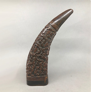 Vintage Low Relief Ox Horn Statue