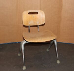 Vintage School Classroom Chair Childs Chair Wood Metal