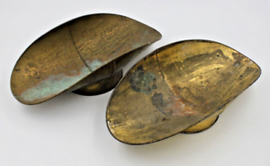Antique Brass Scale Pan Plus A Second Similar Metallic Finish Scale Pan Pan