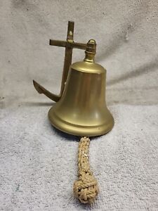 5 Inch Solid Brass Ship Bell Nautical Marine Ship Bell Wall Anchor