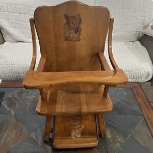 Vintage Heywood Wakefield S Convertible Wooden High Chair Top Only School Kids