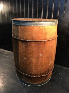 Vintage Rustic Vintage Primitive Nail Keg Barrel Farm Decor Lg Size 18 In Tall