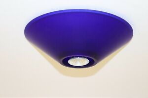 1990s Look Murano Ceiling Lamp Blue Glass