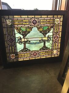 Sg3367 Antique Rudy Brothers Stained Glass Window Tree Of Life 38 5 X 32