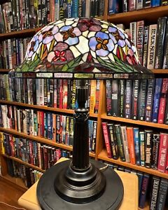 Antique Tiffany Inspired Leaded Glass Lamp Handel Chicago Brothers Empire Styles