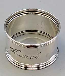 Antique Gorham 36925 Sterling Silver Round Napkin Ring 1 Wide Band