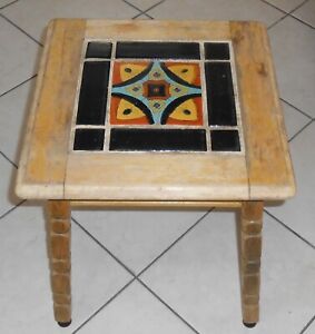 Vintage 1930 S California Pottery 9 Tile Top Table