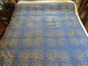 Antique Early Quilt From A Quaker Family Simple Design 74 X 96 Inches
