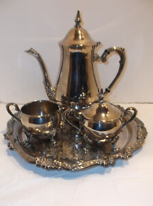 Sheridan Silver Plate Vintage Tea Or Coffee Set 5 Pc Set Mid Century