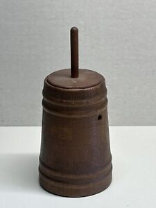 Antique Miniature Wood Butter Churn Hand Turned Treen 5 5 Dollhouse Country