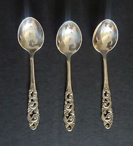 3 Vintage Brodrene Mylius Tele Pattern 830s Silver 4 5 Demitasse Spoon Norway