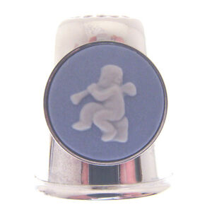 Hallmarked Silver Thimble Wedgwood Sterling Silver Thimble With Wedgwood Cameo