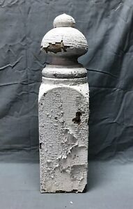 Antique Single Shabby 4x16 Turned Wood Porch Finial Old Vintage Chic 1325 22b