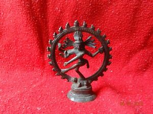 Vintage Solid Copper Hindu Tribal Dancing God Shiva Natraj Statue Figurine 09