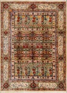 Antique Islamic Qajar Calligraphy Carpet 